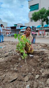 Tree Plantation at Pipeline Road, Ahmednagar